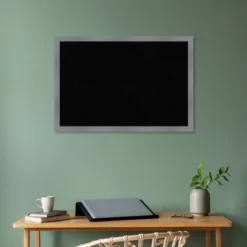 38"x26" Edwin Wood Frame Black Cork Board Gray - Amanti Art 18 38"x26" Edwin Wood Frame Black Cork Board Gray - Amanti Art -Amanti Art GUEST cbeeab1c a8e9 487f 9b6f 69e4c421b491