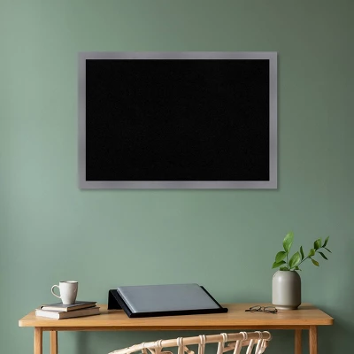 38"x26" Edwin Wood Frame Black Cork Board Gray - Amanti Art 9 38"x26" Edwin Wood Frame Black Cork Board Gray - Amanti Art - Image 7