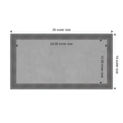 Amanti Art Dixie Grey Rustic Wood Framed Magnetic Board -Amanti Art GUEST cc1a8d81 eace 44cb 915d 18f271ea56f4