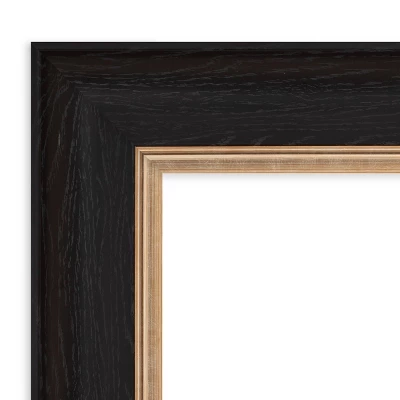 33" X 33" Non-Beveled Vogue Black Bathroom Wall Mirror - Amanti Art 4 33" X 33" Non-Beveled Vogue Black Bathroom Wall Mirror - Amanti Art - Image 2