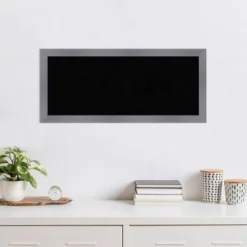 32"x14" Edwin Wood Frame Black Cork Board Gray - Amanti Art: Wall Mounted, Bulletin Display, Office Decor -Amanti Art GUEST cccb7e3c 0d19 41c0 98a9 66edb4111e36