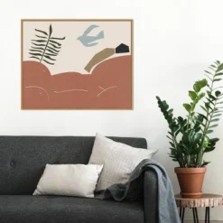 28" X 22" Other Land I By Melissa Wang Framed Canvas Wall Art Light Brown - Amanti Art -Amanti Art GUEST ccd13b8e 58b3 433e 92ad af939cadc5bb