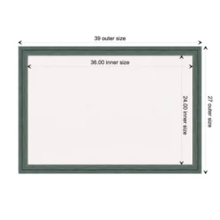 Amanti Art 39"x27" Upcycled Wood Frame White Cork Board Teal/Gray : Wall Mounted, Bulletin Board -Amanti Art GUEST cce406fc 68e8 4130 8df7 2a0c5798c837