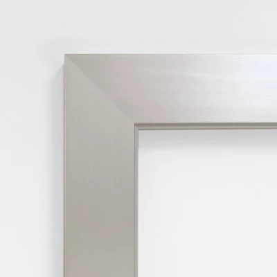 40" X 28" Non-Beveled Wood Bathroom Wall Mirror Brushed Sterling Silver - Amanti Art 4 40" X 28" Non-Beveled Wood Bathroom Wall Mirror Brushed Sterling Silver - Amanti Art - Image 2