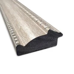 22" X 28" Non-Beveled Lyla Ornate Bathroom Wall Mirror Silver - Amanti Art