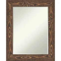 Amanti Art Bridge Petite Bevel Wood Bathroom Wall Mirror -Amanti Art GUEST ce014b91 8af4 424e b587 c216609053ba