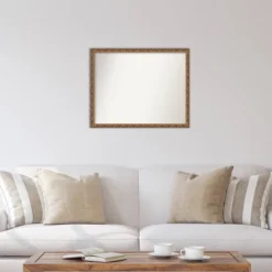 30" X 24" Non-Beveled Antique Bronze Wood Wall Mirror - Amanti Art -Amanti Art GUEST ce905afb f42b 4588 84eb 88e83ad89741