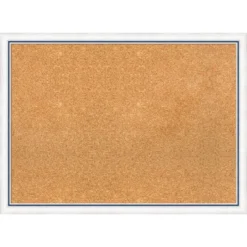 30"x22" Morgan Wood Frame Cork Board White/Blue - Amanti Art -Amanti Art GUEST ceab9d77 0617 4e2c 999d 4a884ab27744