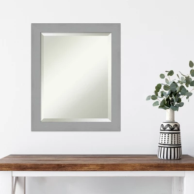 20" X 24" Brushed Nickel Framed Wall Mirror Silver - Amanti Art 7 20" X 24" Brushed Nickel Framed Wall Mirror Silver - Amanti Art - Image 5