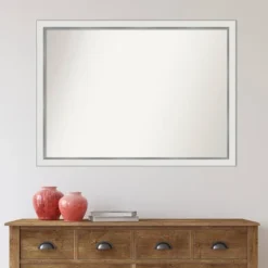 41" X 30" Non-Beveled Eva Narrow Bathroom Wall Mirror Gold - Amanti Art -Amanti Art GUEST cf406e1b adf8 43ca 9e3a 29a15523775e