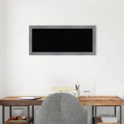 32"x14" Edwin Wood Frame Black Cork Board Gray - Amanti Art: Wall Mounted, Bulletin Display, Office Decor -Amanti Art GUEST cfcbba0f 83d7 4953 adcc 1524fe1ae19b