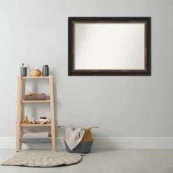 42" X 30" Non-Beveled Varied Black Bathroom Wall Mirror - Amanti Art -Amanti Art GUEST d0de4682 37fa 46c5 9555 e0ccd76b3b03