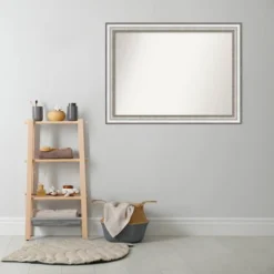 43" X 32" Non-Beveled Salon Silver Bathroom Wall Mirror - Amanti Art -Amanti Art GUEST d0f7e3bb 84ad 47dc 91bf 4e465fb755c2
