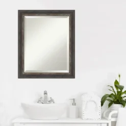 Bark Rustic Framed Bathroom Vanity Wall Mirror Charcoal - Amanti Art 21 Bark Rustic Framed Bathroom Vanity Wall Mirror Charcoal - Amanti Art -Amanti Art GUEST d1162d33 7cc1 4720 86bd 57ea20b94b83