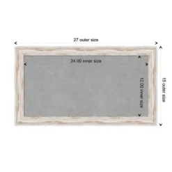 Amanti Art Alexandria White Wash Narrow Framed Magnetic Board 27 X 15 In. -Amanti Art GUEST d1c3f3b7 40d7 42e7 9a40 cf1b4c457a5b