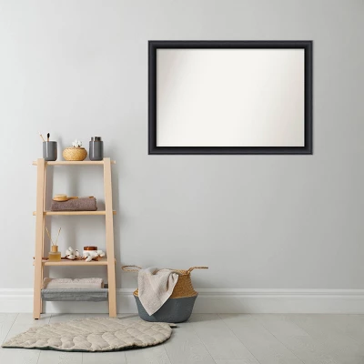 40" X 28" Non-Beveled Nero Wood Bathroom Wall Mirror Black - Amanti Art 6 40" X 28" Non-Beveled Nero Wood Bathroom Wall Mirror Black - Amanti Art - Image 4