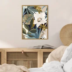 18" X 24" Floral Symphony I By Eva Watts Framed Canvas Wall Art - Amanti Art -Amanti Art GUEST d22209a2 4b9d 4dbb 8dea ae737e5fc015