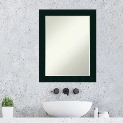 Amanti Art Tribeca Black Petite Bevel Wood Bathroom Wall Mirror 28 X 22 In. 9 Amanti Art Tribeca Black Petite Bevel Wood Bathroom Wall Mirror 28 X 22 In. - Image 7