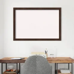 39"x27" Narrow Wood Frame White Cork Board Warm Walnut - Amanti Art: Bulletin Board, Wall Mounted, Office Decor -Amanti Art GUEST d2a7f29b ee2b 4266 8e12 0e71d925b85c
