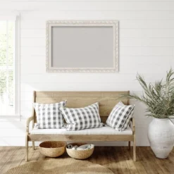 42"x30" Opera Wood Frame Gray Cork Board Off-White - Amanti Art -Amanti Art GUEST d4b2615e 74b6 476b 8ecd 386a18dd7ceb