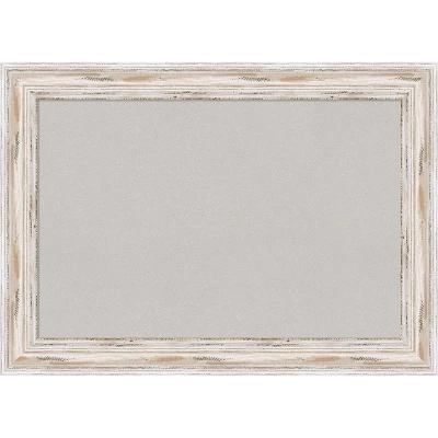 Amanti Art Alexandria White Wash Narrow Wood Framed Corkboard 7 Amanti Art Alexandria White Wash Narrow Wood Framed Corkboard - Image 5
