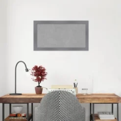 26"x14" Edwin Framed Magnetic Board Gray - Amanti Art: 100% Real Wood, Steel, Wall-Mounted, Organizational Tool -Amanti Art GUEST d4d0eb32 327b 4165 8112 0316692b274f