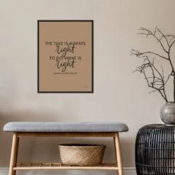 18" X 24" Words Of Wisdom IV Black - The Time Is Right By Becky Thorns Framed Canvas Wall Art Black - Amanti Art -Amanti Art GUEST d50f57da d0a3 4364 a4a1 5a83025345ea