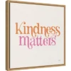 16" X 16" Kindness Matters By Laura Marshall Framed Canvas Wall Art Light Brown - Amanti Art
