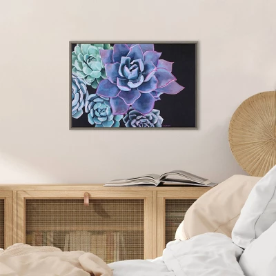 23" X 16" Abundance Succulent By Alana Clumeck Framed Canvas Wall Art - Amanti Art 6 23" X 16" Abundance Succulent By Alana Clumeck Framed Canvas Wall Art - Amanti Art - Image 4