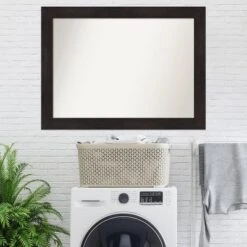 Amanti Art 44"x33" Non-Beveled Espresso Wall Mirror: Modern Decor, Includes Mounting Hardware -Amanti Art GUEST d5aad2b8 31a5 43bb 87be 11ee268d37a5