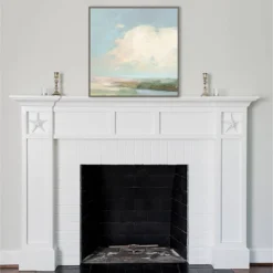 30" X 30" Colorful Horizon II Blue By Julia Purinton Framed Canvas Wall Art Print - Amanti Art -Amanti Art GUEST d5ba076d 79ad 40ca b3ce abca42ff9014