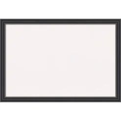 26"x18" Stylish Wood Frame Cork Board Black - Amanti Art -Amanti Art GUEST d69c435a fa4a 4841 8afb d3bff9b54430