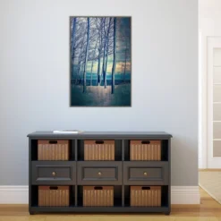 22" X 33" Winter Trees At Lake Michigan By Michelle Calkins Framed Canvas Wall Art Gray Wash - Amanti Art -Amanti Art GUEST d7ae7fbd b589 4058 8be9 ec5d63d645fa