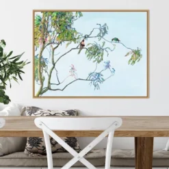 30" X 22" Eucalyptus Tree By Urban Road Framed Canvas Wall Art Light Brown - Amanti Art -Amanti Art GUEST d87ce696 bda3 434d 808d c10bac00a584