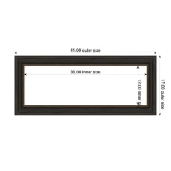 Amanti Art Accent Bronze Framed Dry Erase Magnetic Board 41 X 17 In. -Amanti Art GUEST d8a0fb00 35b6 4081 b4ab dbbe775699b8
