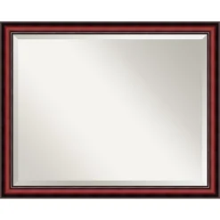 Amanti Art Rubino Cherry Scoop Beveled Wood Framed Wall Mirror -Amanti Art GUEST d8c962f4 f653 4a3d 95fe 8cd73abade9d