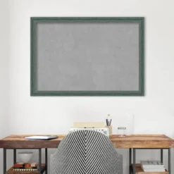 39"x27" Upcycled Framed Magnetic Board Teal/Gray - Amanti Art: Wall Mount, Metal, Home & Office Decor -Amanti Art GUEST d9cf7881 77ff 4523 a08e 34272a67ea4b