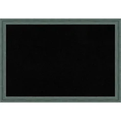 39"x27" Upcycled Wood Frame Black Cork Board Teal/Gray - Amanti Art -Amanti Art GUEST dac7aa80 8097 486e b11a 22f17f2fa3dc