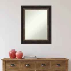 24" X 30" Non-Beveled Varied Black Bathroom Wall Mirror - Amanti Art -Amanti Art GUEST dadfe370 0b7a 4cf1 9e16 03bcf1c07f7f