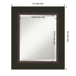 Amanti Art Milano Bronze Beveled Wood Bathroom Wall Mirror -Amanti Art GUEST dafb2990 5e5b 43b7 adf0 2b09a3a639bf