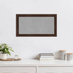 27"x15" Narrow Framed Magnetic Board Warm Walnut - Amanti Art: Real Wood, Wall-Mounted, Office & Home Decor -Amanti Art GUEST db509e9b 0d8d 4cb6 bc69 f081aa5d8675