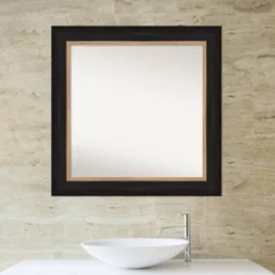 33" X 33" Non-Beveled Vogue Black Bathroom Wall Mirror - Amanti Art 14 33" X 33" Non-Beveled Vogue Black Bathroom Wall Mirror - Amanti Art -Amanti Art GUEST dd308a27 ac24 46ce 98fc 99d76e685d11