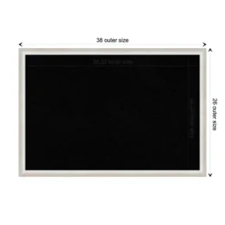 38"x26" Two Tone Wood Frame Black Cork Board Silver - Amanti Art: Custom Framed, Wall Mounted, Bulletin Board For Home Office -Amanti Art GUEST dd77a106 77a6 4b74 9af6 ef9fa8affbaa
