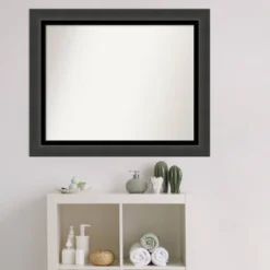 33" X 27" Non-Beveled Tuxedo Black Bathroom Wall Mirror - Amanti Art 15 33" X 27" Non-Beveled Tuxedo Black Bathroom Wall Mirror - Amanti Art -Amanti Art GUEST dd861105 551d 4f64 8f67 f9efdf6bd3fc