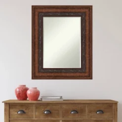 28" X 34" Beveled Decorative Bronze Wall Mirror - Amanti Art -Amanti Art GUEST dd951e65 e17a 44ee a311 1627f98669f9