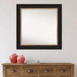 33" X 33" Non-Beveled Vogue Black Bathroom Wall Mirror - Amanti Art 15 33" X 33" Non-Beveled Vogue Black Bathroom Wall Mirror - Amanti Art -Amanti Art GUEST de0af0df f1db 49c2 ab9e d3e5b0223360