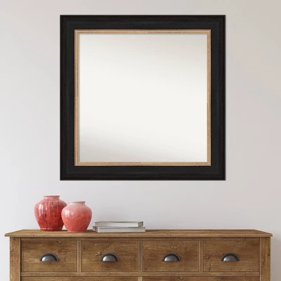 33" X 33" Non-Beveled Vogue Black Bathroom Wall Mirror - Amanti Art 8 33" X 33" Non-Beveled Vogue Black Bathroom Wall Mirror - Amanti Art - Image 6