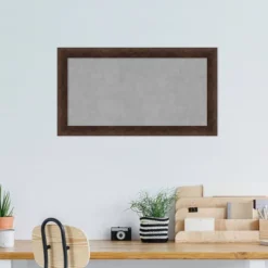 27"x15" Narrow Framed Magnetic Board Warm Walnut - Amanti Art: Real Wood, Wall-Mounted, Office & Home Decor -Amanti Art GUEST deb591ae b4c3 4d1e b5e7 0b4c2cf1548c