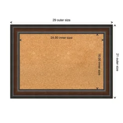 Amanti Art Cyprus Walnut Wood Framed Corkboard, Natural Cork -Amanti Art GUEST ded679fe 38d3 4a64 bf3b 68639810e920