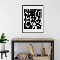 22" X 30" Fragmented By Ishita Banerjee Framed Canvas Wall Art Black - Amanti Art -Amanti Art GUEST dfa21d97 76ea 4f44 8f3a 6dcdf3a3d1ad